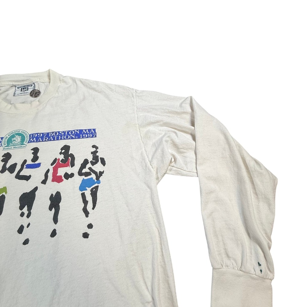 VTG‎ RARE 1997 Boston Marathon Lee Total Cotton Long Sleeve Shirt Made in USA - Picture 5 of 14